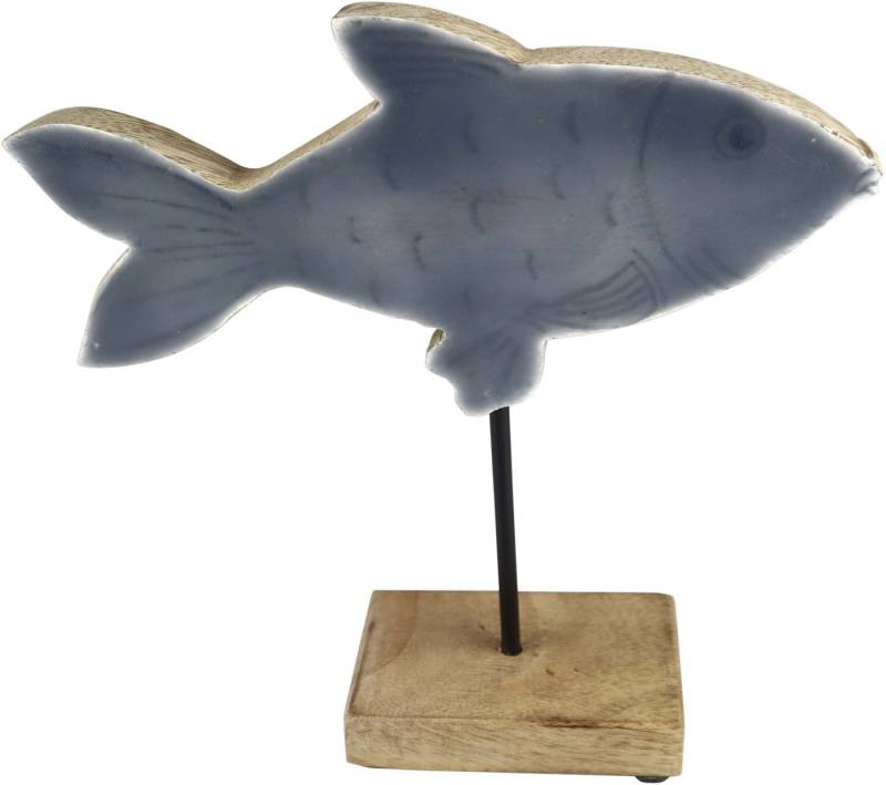 AM Design Dekofigur Fisch aus Mangoholz und Metall, in zwei Größen von AM Design
