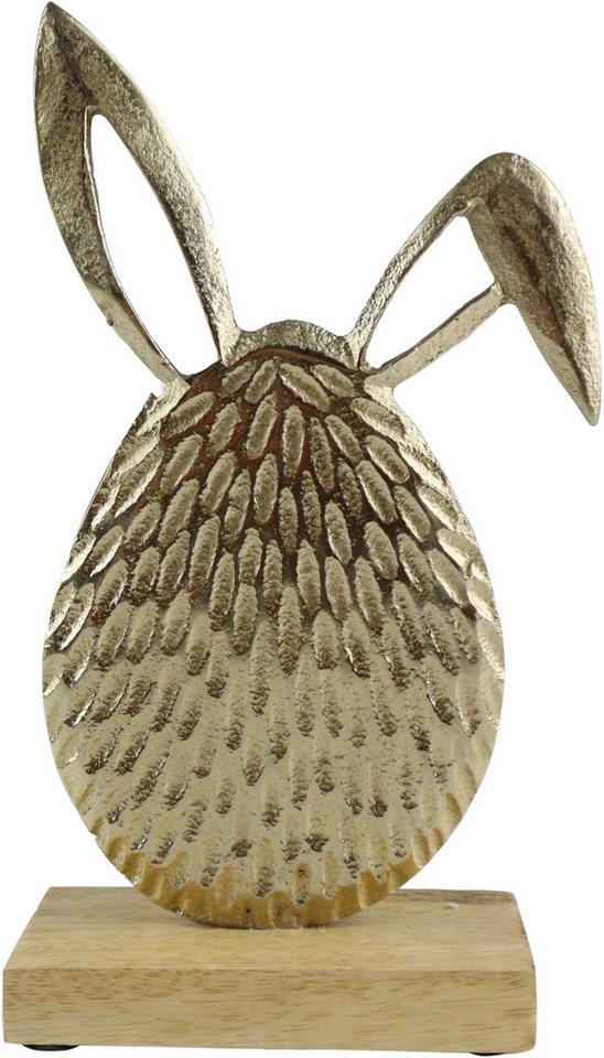 AM Design Dekofigur Osterei aus Aluminium und Mangoholz, Osterdeko, in zwei Größen AM Design Dekofigur Osterei aus Aluminium und Mangoholz, Osterdeko, in zwei Größen von AM Design