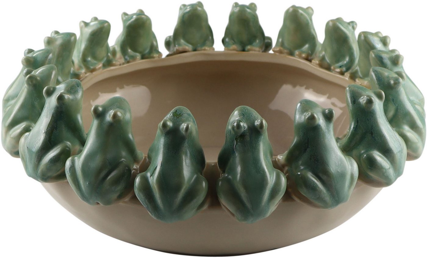 AM Design Dekofigur Schale mit Fröschen, aus Keramik, handgefertigte Osterdekoration AM Design Dekofigur Schale mit Fröschen, aus Keramik, handgefertigte Osterdekoration von AM Design