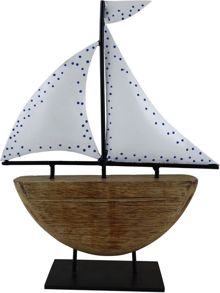 AM Design Dekofigur Schiff aus Mangoholz und Metall, Osterdekoration in zwei Größen AM Design Dekofigur Schiff aus Mangoholz und Metall, Osterdekoration in zwei Größen von AM Design