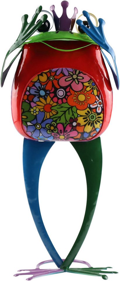 AM Design Dekofigur bunter Frosch aus Metall, handgefertigte Osterdekoration AM Design Dekofigur bunter Frosch aus Metall, handgefertigte Osterdekoration von AM Design