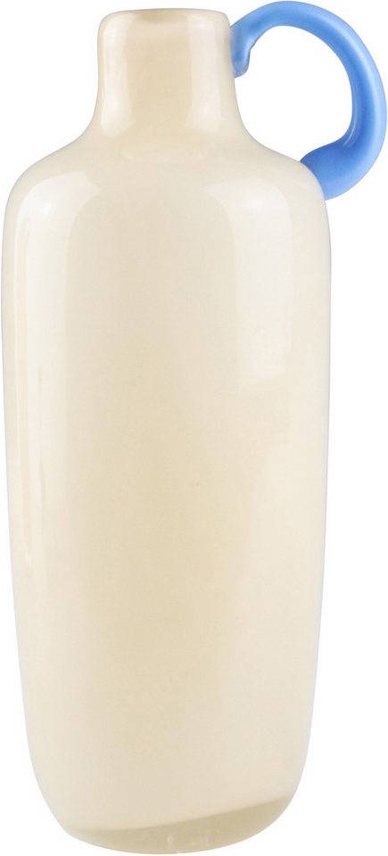 AM Design Dekovase aus Glas mit braunem Körper und blauem Griff, ein außergewöhnliches Design für Ihr Zuhause von AM Design