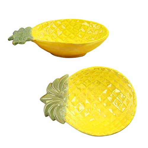 AM-Design Keramik-Schale Ananas, gelb-grün, L ca. 22,5 cm | AM-33546 | 4056422335462 von AM-Design