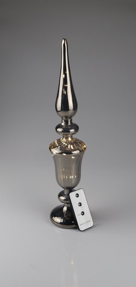 AM Design LED Dekoobjekt Glas-Zapfen rauch, 15 Lichter, LED fest integriert, 9x39 cm von AM Design