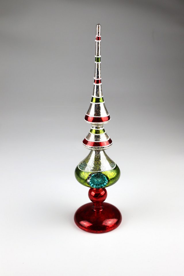 AM Design LED Dekoobjekt Glas-Zapfen rot/grün/creme, LED fest integriert, 9x35 cm AM Design LED Dekoobjekt Glas-Zapfen rot/grün/creme, LED fest integriert, 9x35 cm von AM Design