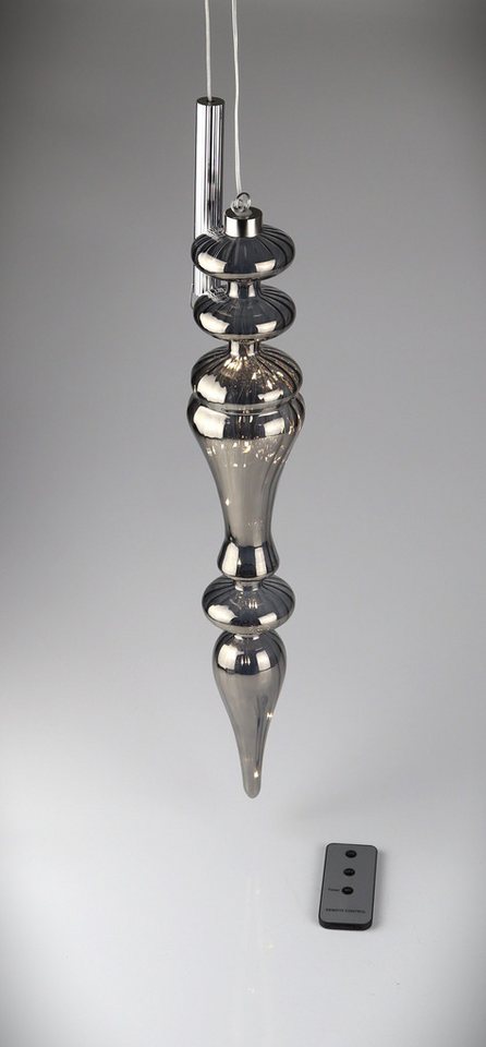 AM Design LED Dekoobjekt Zapfen rauch zum Hängen, LED fest integriert, 9x47 cm von AM Design