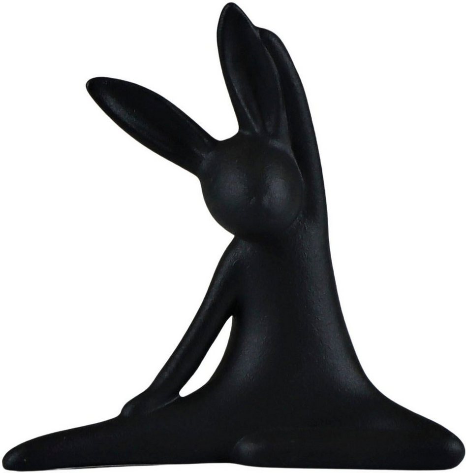 AM Design Osterhase Osterfigur, Yoga-Hase, Höhe ca. 20 cm, Frühjahrsdeko (Set, 2 St), Dekofigur aus Porzellan, Ostern, Osterdekoration von AM Design