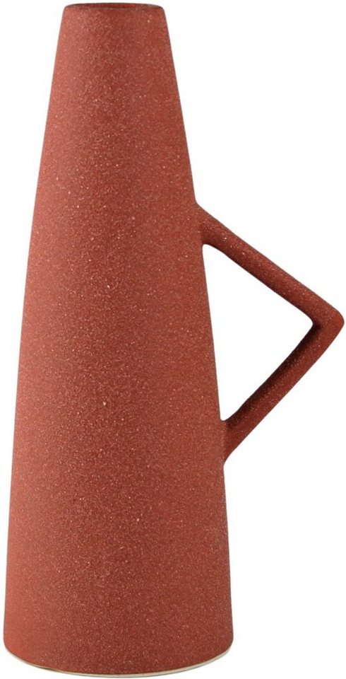 AM Design Tischvase Dekovase mit Henkel, aus Keramik, Höhe ca. 26 cm (1 St), Vase in außergewöhnlichler Form, Keramikvase, Dekoobjekt von AM Design