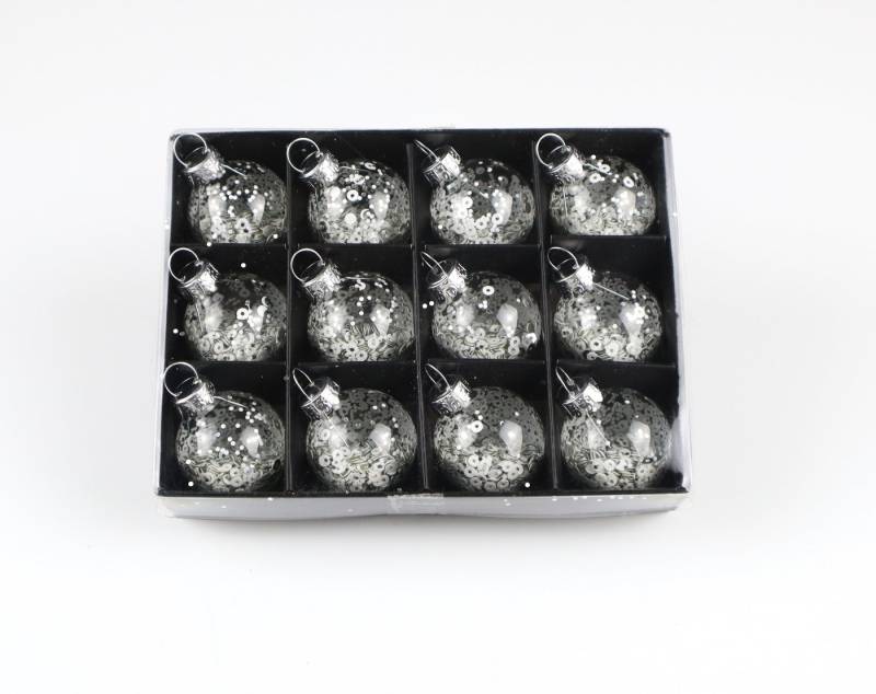 AM Design Weihnachtsbaumkugel aus Glas, Ø: 3 cm, 3er Set von AM Design