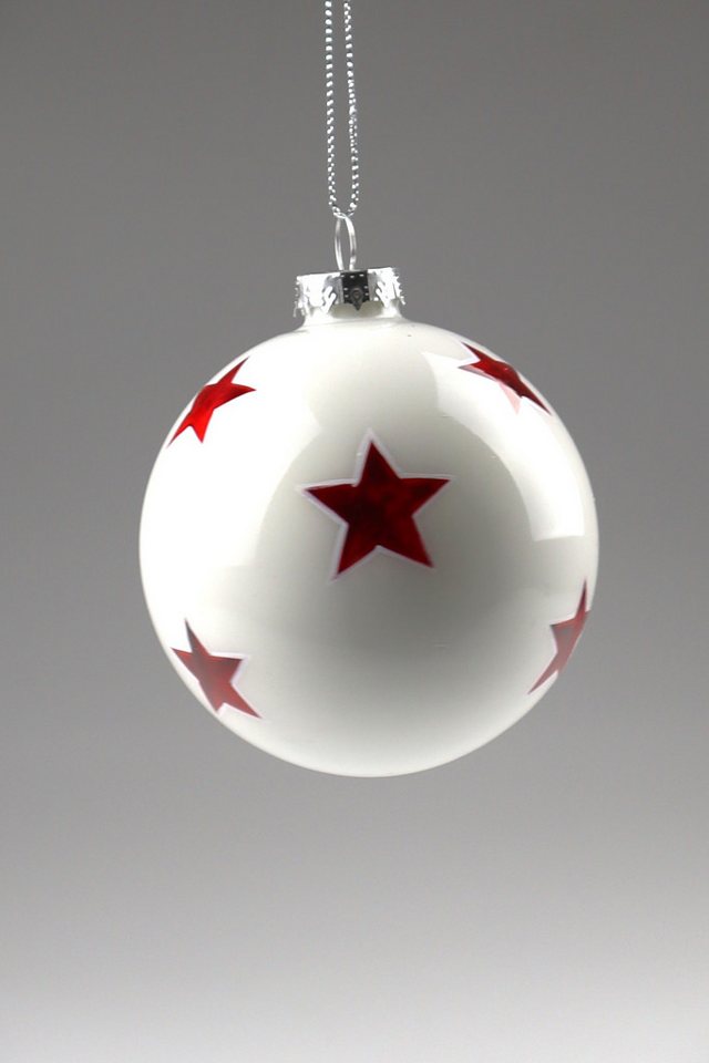 AM Design Weihnachtsbaumkugel aus Glas, Ø: 8 cm, 6er Set von AM Design