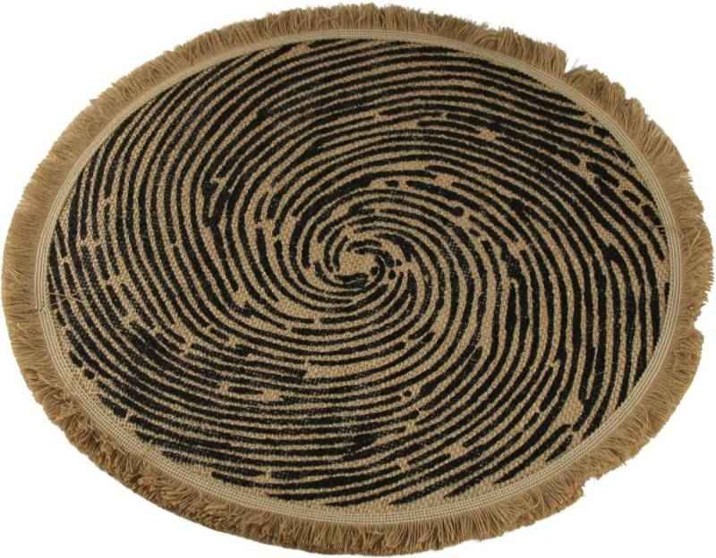 AM Design Platzset Tischset mit Fransen, (Set, 6-St), aus Jute, Ø 38 cm von AM Design