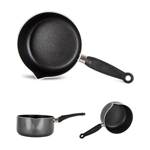 AM Home and Kitchen - Induktions-Antihaft-Milchtopf mit Ausgießlippe, Milchtopf, Milchkasserolle, antihaftbeschichtet mit Ausgießlippe, Milchtopf antihaftbeschichtet mit Ausgießlippe (20 cm) von AM Home and Kitchen
