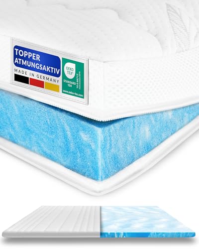 AM Qualitätsmatratzen Kühlender Matratzentopper 180x210cm gegen Schwitzen - Made in Germany - Kühlende Matratzenauflage 180x210 mit Lyocell Bezug & Antirutsch Funktion - 180x210 Topper atmungsaktiv AM Qualitätsmatratzen Kühlender Matratzentopper 180x210cm gegen Schwitzen - Made in Germany - Kühlende Matratzenauflage 180x210 mit Lyocell Bezug & Antirutsch Funktion - 180x210 Topper atmungsaktiv von AM Qualitätsmatratzen