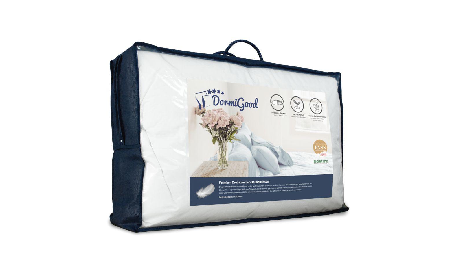 DormiGood® | Premium Daunenkissen - 40 x 80 cm von AM Qualitätsmatratzen