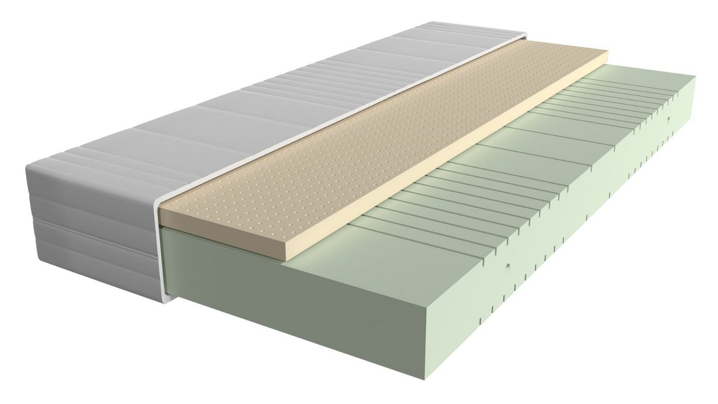 Latexmatratze 7-Zonen Matratze, Extra Langlebig durch Latex RG65, Komfortschaum, AM Qualitätsmatratzen, 20 cm hoch, 160x200 cm von AM Qualitätsmatratzen