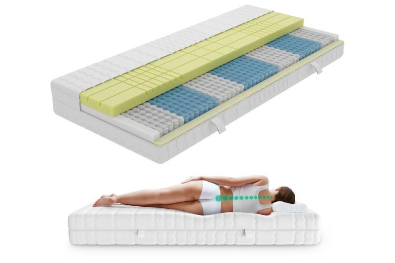 Taschenfederkernmatratze Deluxe 7-Zonen Federkernmatratze mit 3D Kaltschaum, Optimale Anpassung, AM Qualitätsmatratzen, 24 cm hoch, 160x200 cm Taschenfederkernmatratze Deluxe 7-Zonen Federkernmatratze mit 3D Kaltschaum, Optimale Anpassung, AM Qualitätsmatratzen, 24 cm hoch, 160x200 cm von AM Qualitätsmatratzen