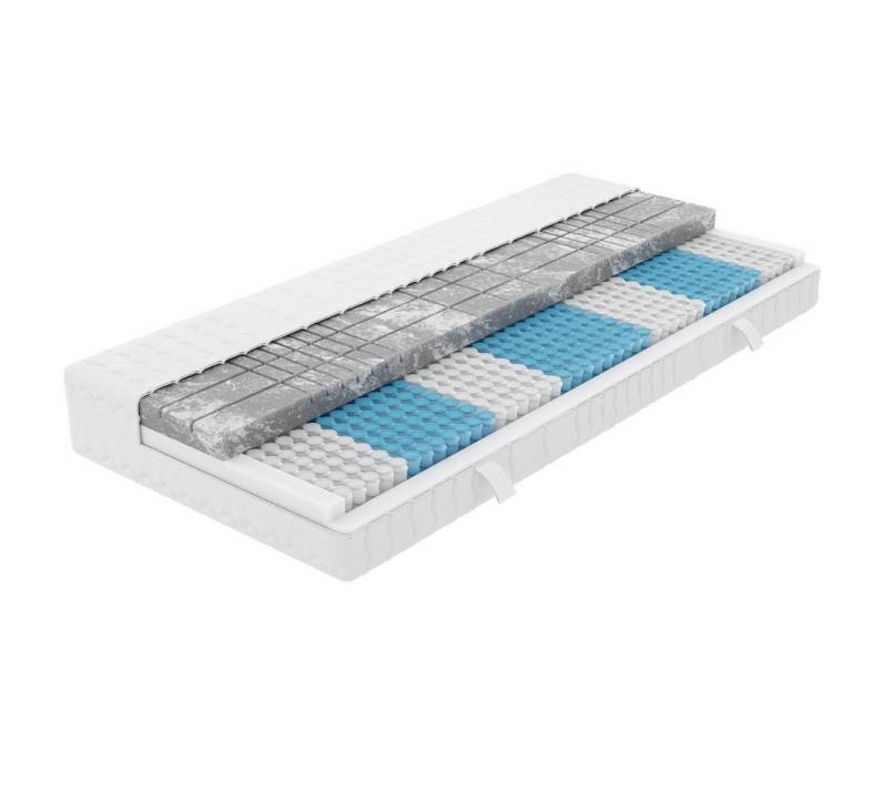Taschenfederkernmatratze Deluxe 7-Zonen Federkernmatratze mit 3D Kaltschaum, Optimale Anpassung, AM Qualitätsmatratzen, 24 cm hoch, 90x200 cm von AM Qualitätsmatratzen