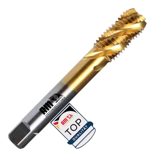 AM-Zerspanungstechnik Gewindeschneider M3-M30 | Hochwertiger Gewindebohrer | Universeller Sacklochgewindebohrer Handgewindebohrer & Maschinengewindebohrer in Einem - Sackloch HSS-TIN, M16 x 2 von AM-Zerspanungstechnik