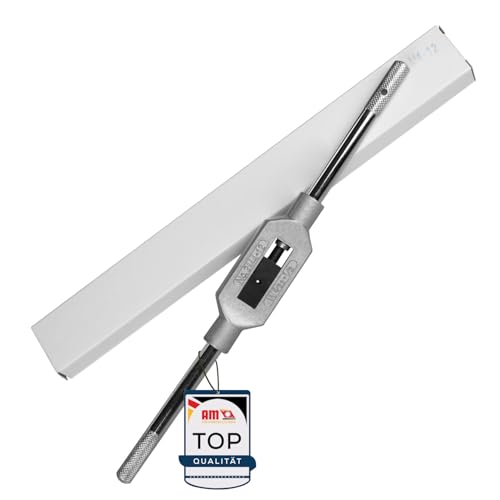 AM-Zerspanungstechnik Windeisen | verstellbares PRO Windeisen für Gewindebohrer | Auswahl verschiedener Halter, verstellbar für Gewindeschneider Set - M5-M20 | Größe 3 AM-Zerspanungstechnik Windeisen | verstellbares PRO Windeisen für Gewindebohrer | Auswahl verschiedener Halter, verstellbar für Gewindeschneider Set - M5-M20 | Größe 3 von AM-Zerspanungstechnik