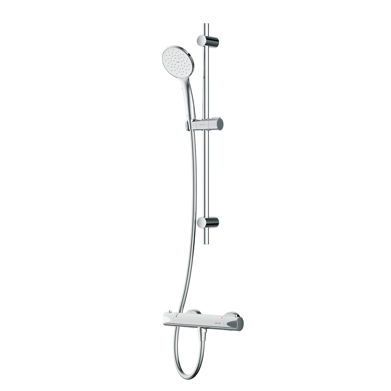 AM.PM Armaturen-Set: Thermostat Duscharmatur und Duschset, Duschsäule Handbrause Brauseset F408TA46 Hit Chrom von AM.PM