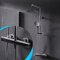 AM.PM Duschsystem Regendusche mit Thermostat 38℃ Edelstahl Duscharmatur Set, Duschsäule Regendusche, inkl. verstellbar Duschstange und Handbrause Hit AM.PM Duschsystem Regendusche mit Thermostat 38℃ Edelstahl Duscharmatur Set, Duschsäule Regendusche, inkl. verstellbar Duschstange und Handbrause Hit von AM.PM