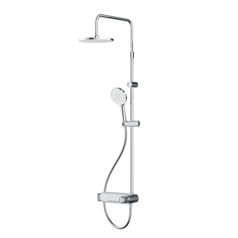 AM.PM Duschsystem X-Joy mit Regalmischer Kopfbrause Handbrause Wannenarmatur Duschset für Bad  F0785A600  Chrom von AM.PM