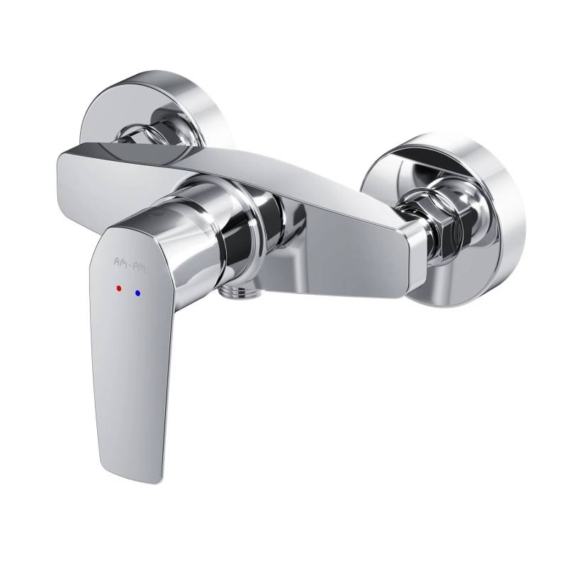 AM.PM Einhebel-Duscharmatur Gem Brausearmatur aus Messing, Brausebatterie, Wasserhahn Bad FGA20000 Chrom von AM.PM