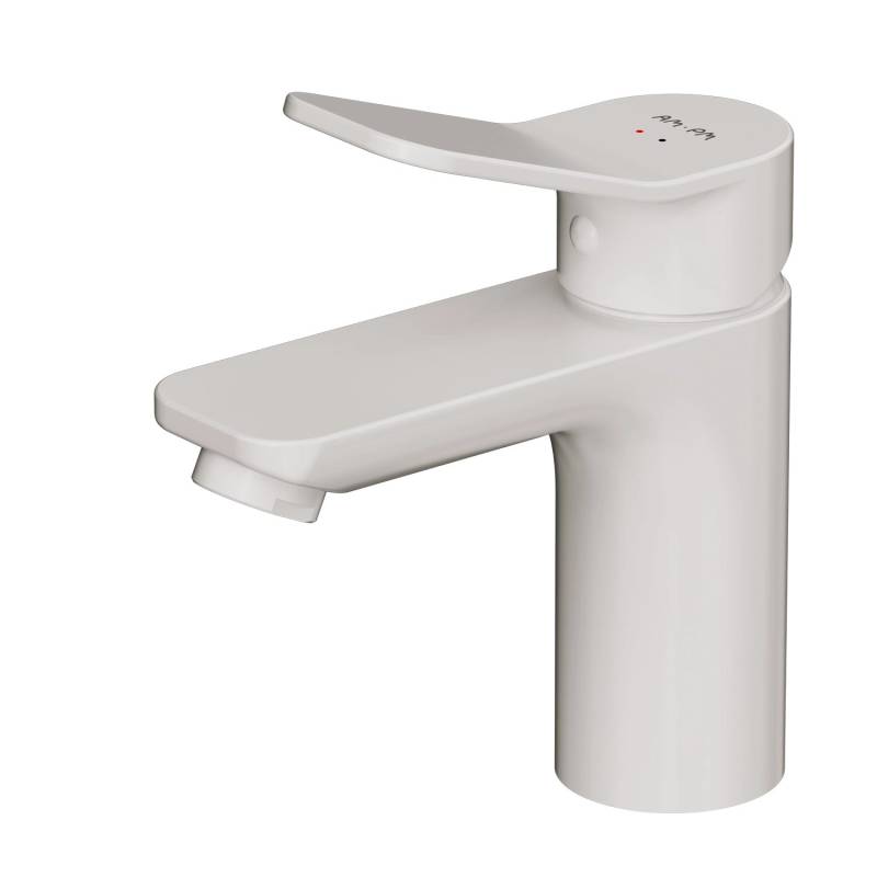 AM.PM Einhebel-Waschtischarmatur X-Joy Wasserhahn Bad aus Messing, Waschbecken Armatur, Mischbatterie FXA02133 Weiß von AM.PM