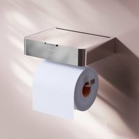 AM.PM Toilettenpapierhalter mit Ablage Klopapierhalter mit Feuchttüchterbox WC Rollenhalter Wandmontage mit bohren Klopapierhalter Papierhalter von AM.PM