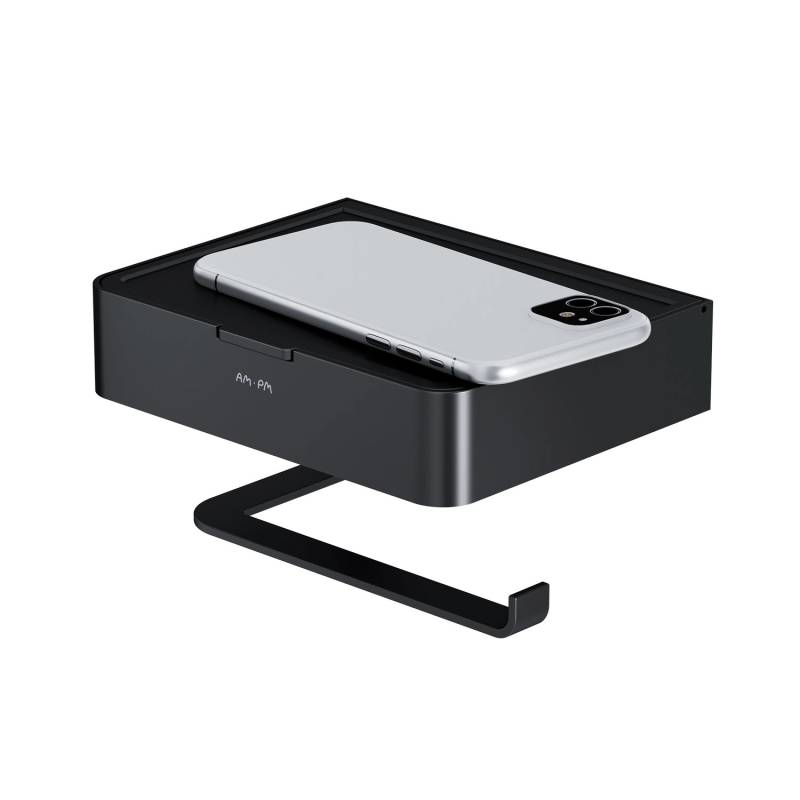 AM.PM Toilettenpapierhalter mit Box Inspire V2.0 Schwarz von AM.PM