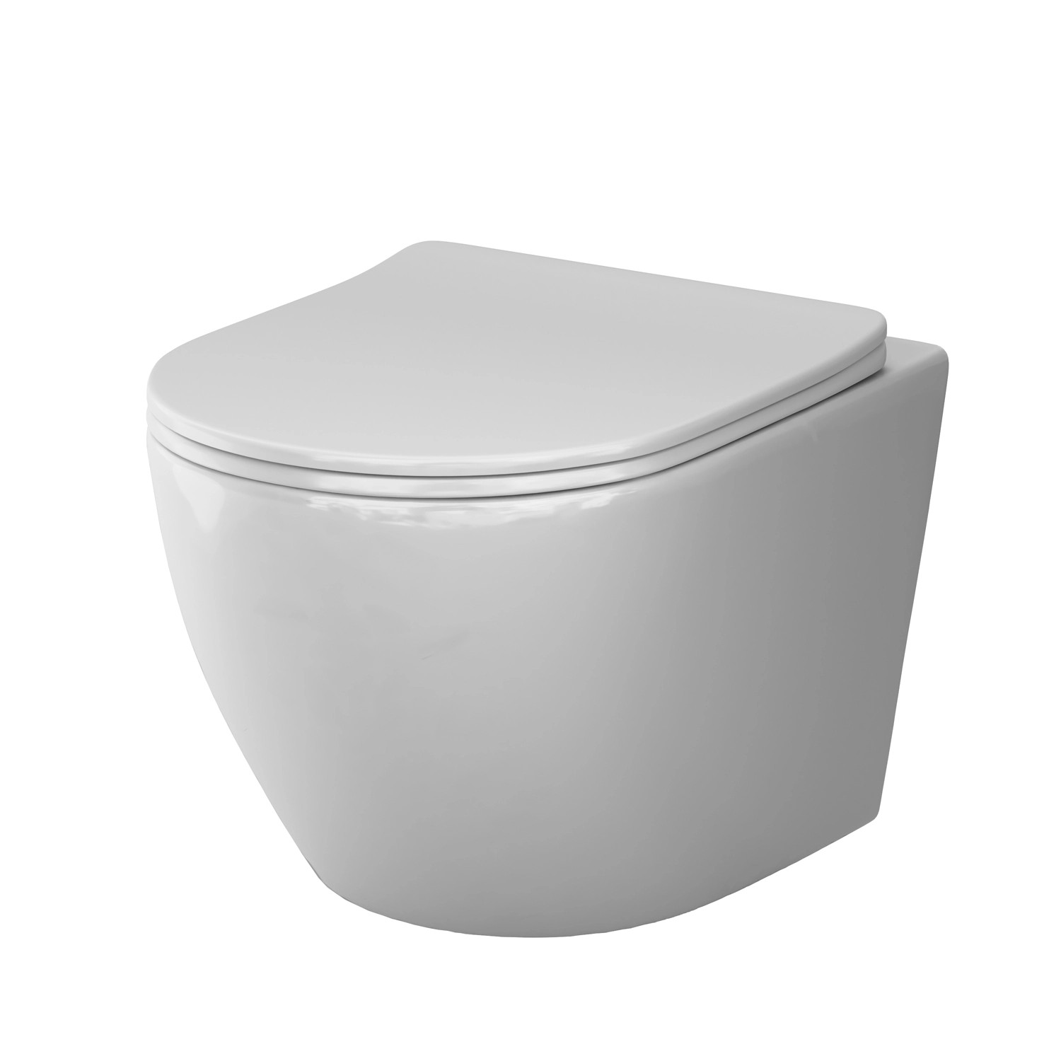AM.PM Wand-WC mit Softclosing-Sitzabdeckung Flash Spülrandlos Toilette Hänge WC CLA1900PSC FlashClean von AM.PM
