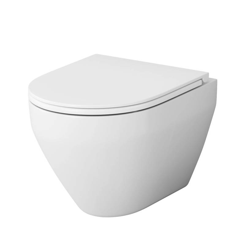 AM.PM Wand-WC mit Softclosing-Sitzabdeckung Spirit V2.0 Spülrandlos, Toilette, Hänge WC, CSB1700SC FlashClean von AM.PM