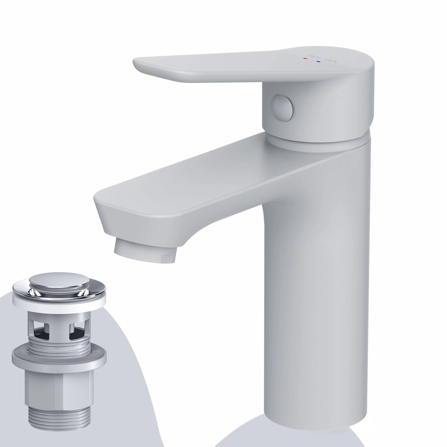AM.PM Waschtischarmatur mit Klick-Ablaufgarnitur, Waschbecken Armatur, Mischbatterie FTA82133 Hit S-Größe Weiß AM.PM Waschtischarmatur mit Klick-Ablaufgarnitur, Waschbecken Armatur, Mischbatterie FTA82133 Hit S-Größe Weiß von AM.PM