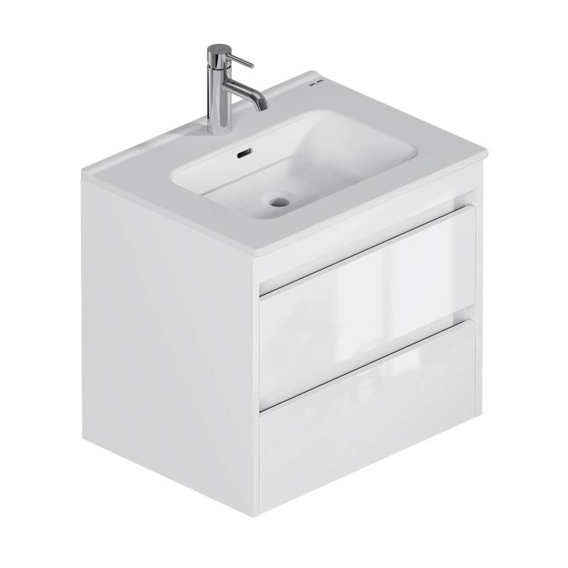 AM.PM Waschtischunterschrank Spike mit Becken Weiß Glänzend 2 Schubladen 60 cm AM.PM Waschtischunterschrank Spike mit Becken Weiß Glänzend 2 Schubladen 60 cm von AM.PM