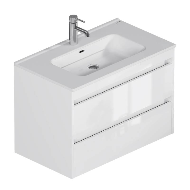 AM.PM Waschtischunterschrank Spike mit Becken Weiß Glänzend 2 Schubladen 80 cm AM.PM Waschtischunterschrank Spike mit Becken Weiß Glänzend 2 Schubladen 80 cm von AM.PM