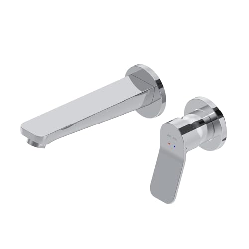 AM.PM Wasserhahn Bad Wandmontage, Badarmatur Unterputz, Wandarmatur aus Messing, Waschtischarmatur, Waschbeckenarmatur Heiß Und Kalt Wasserhahn, Bad Armatur X-Joy FXA72600, Chrom von AM.PM