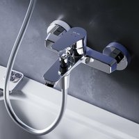 Am.pm - Badewannenarmatur Wannenarmatur Wasserhahn Bad Wannenbatterie Einhebelmischer Bad Einhebel Mischbatterie Badarmatur Gebürstet, Chrom - Chrom von AM.PM