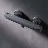 Am.pm - Duschthermostat Brausethermostat Schwarz Duscharmatur Dusche Armatur Thermostat Mischbatterie mit Temperatureinstellung 38 °c von AM.PM