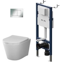 Vorwandelement II12709 inkl. Drückerplatte II90251 + Wand wc CPA1700SC ohne Spülrand + WC-Sitz mit Soft-Close-Absenkautomatik - Am.pm Vorwandelement II12709 inkl. Drückerplatte II90251 + Wand wc CPA1700SC ohne Spülrand + WC-Sitz mit Soft-Close-Absenkautomatik - Am.pm von AM.PM