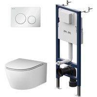 Wand wc spülrandlos Set mit Vorwandelement Komplettset Unterputz Spülkasten Vorwandspülkasten Keramik Unterputzspülkasten Schüssel Drücke - Am.pm Wand wc spülrandlos Set mit Vorwandelement Komplettset Unterputz Spülkasten Vorwandspülkasten Keramik Unterputzspülkasten Schüssel Drücke - Am.pm von AM.PM