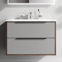 Badmöbel Set Badezimmerschrank mit Waschbecken Hängender Waschbecken mit Unterschrank mit Soft Close - Am.pm von AM.PM