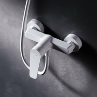 Duscharmatur Einhebel Brausebatterie Armatur Mischbatterie Brausearmatur Brausebatterie Wasserhahn Bad Mischbatterie Dusche, Weiss matt - Weiß - Am.pm von AM.PM