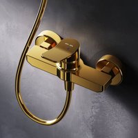 Am.pm - Duscharmatur Einhebel Brausebatterie Armatur Mischbatterie Brausearmatur Brausebatterie Wasserhahn Bad Mischbatterie Dusche Gold von AM.PM