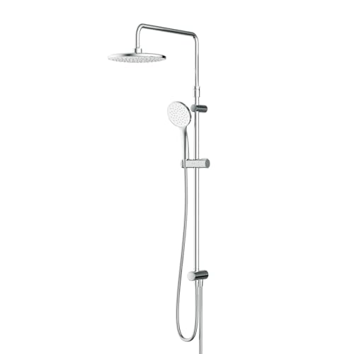 Duschsstange mit Regendusche und Handbrause mit 1 Auslassmodus und Wassersparfunktion, AM.PM Hit F07TA000, Chrom von AM.PM