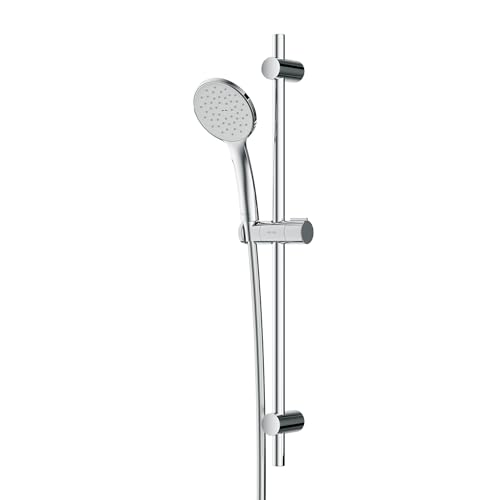 Duschset mit Brausestange ohne Armatur, Duschbrause mit Schlauch und Halterung, Duschstange mit Handbrause, Duschsäule, Duschkopf mit 1 Strahlart, AM.PM F01TA000 Hit, Chrom von AM.PM