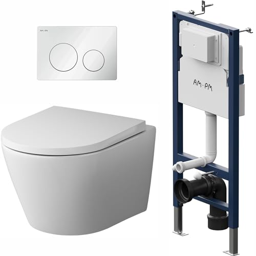 Komplettes Set - Vorwandelement inkl. Betätigungsplatte II90101 + Hänge-WC Flash CNA1700SC FlashClean + WC-Sitz mit Soft-Close-Absenkautomatik, AM.PM Prime Fit IIS90101.NA1700 Komplettes Set - Vorwandelement inkl. Betätigungsplatte II90101 + Hänge-WC Flash CNA1700SC FlashClean + WC-Sitz mit Soft-Close-Absenkautomatik, AM.PM Prime Fit IIS90101.NA1700 von AM.PM