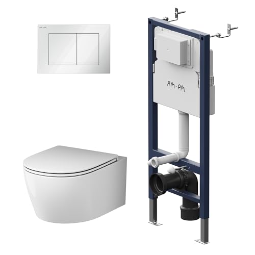 Komplettes Set - Vorwandelement inkl. Betätigungsplatte II90201 + Hänge-WC Flash CXB1700SC FlashClean + WC-Sitz mit Soft-Close-Absenkautomatik, AM.PM Prime Fit IIS90201.XB1700 Komplettes Set - Vorwandelement inkl. Betätigungsplatte II90201 + Hänge-WC Flash CXB1700SC FlashClean + WC-Sitz mit Soft-Close-Absenkautomatik, AM.PM Prime Fit IIS90201.XB1700 von AM.PM