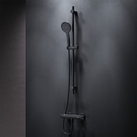 Schwarz Set für Dusche : Brausethermostat& Duschset (Handbrause&Stange)Brauseset: Handbrause, Duschstange und ThermostatDuschset und Duschthermostat, von AM.PM