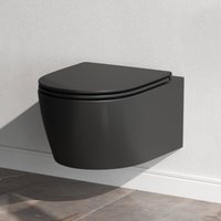 Spülrandloses Schwarz wc Toilette für Gäste-WC Hänge-WC FlashClean aus Keramik Wand-WC X-Joy s mit Softclosing-Sitzabdeckung - Am.pm Spülrandloses Schwarz wc Toilette für Gäste-WC Hänge-WC FlashClean aus Keramik Wand-WC X-Joy s mit Softclosing-Sitzabdeckung - Am.pm von AM.PM