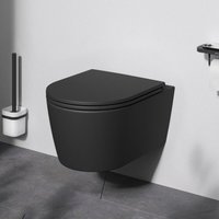 Spülrandloses wc Toilette für Gäste-WC Hänge-WC FlashClean aus Keramik Wand-WC CFA1700MBSC Func FlashClean Spülrandloses Wand-WC mit von AM.PM